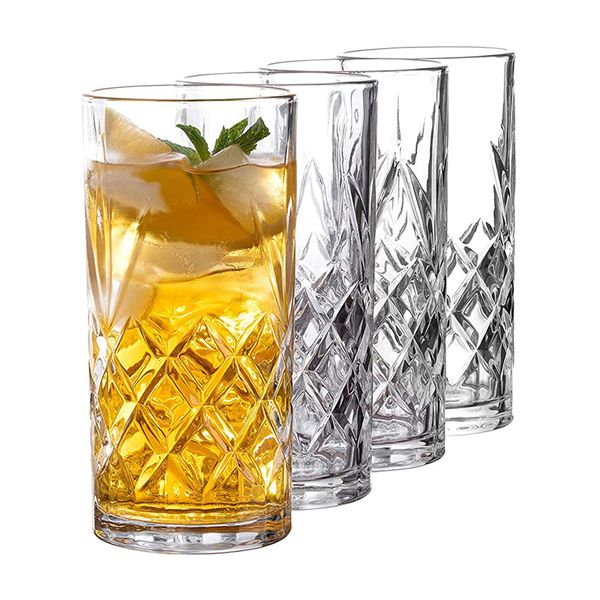Drinking Glasses - 4 Pieces - 260ml - Diamond Cut
