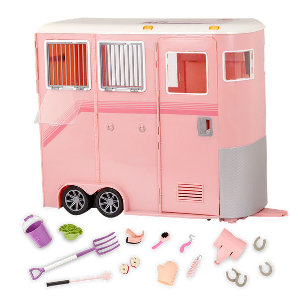 Our Generation Horse Trailer with Accessories Mane to Travel Horse Trailer Set