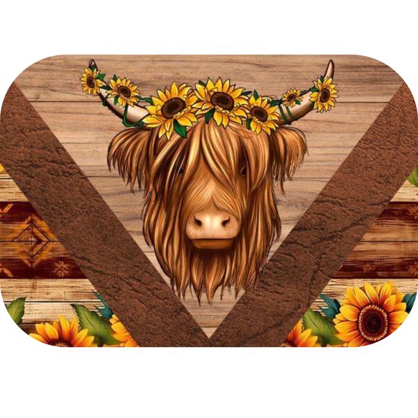 Heifer Sunflower Printed Mouse Pad