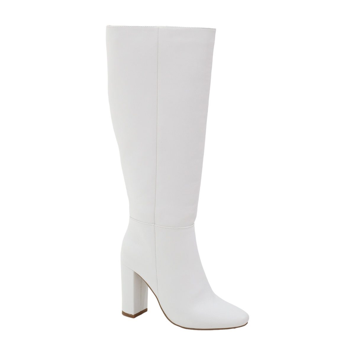 Lamara Paris Markus Knee High Boot on 10cm Block Heel White | Buy ...