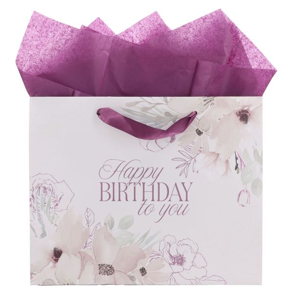Landscape Gift Bag with Card - Happy Birthday to You Large, Floral