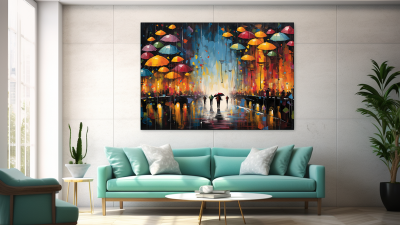 Canvas Wall Art - Abstract Rain Dance - JT0032