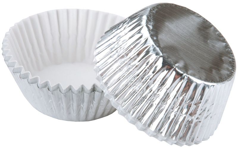 Wilton STD Silver24 Pack FOIL Cup Cake Muffin Baking Decorating Case 2
