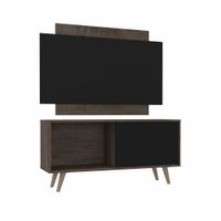 Malaga TV Stand With Panel Rustic-Black