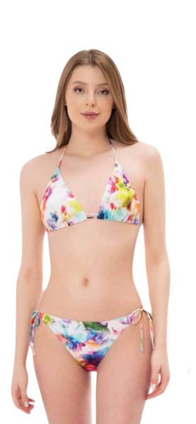 Two Piece Bikini Set, Multicolor Swimwear.