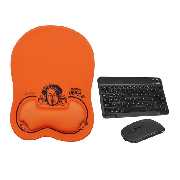 LD Ergonomic Fat Man Mouse Pad and Wireless Keyboard and Mouse Combo