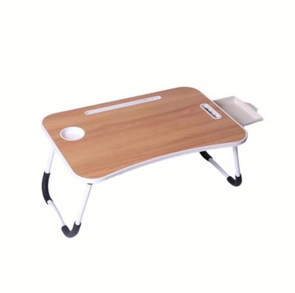 Multi-purpose Foldable Laptop Table for Bed with Drawer Tablet &amp; Cup Holder
