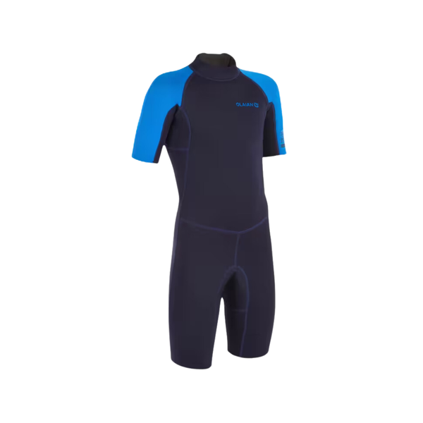 Olaian 100 Child's 1.5mm Neoprene Blue Shorty Surfing Wetsuit