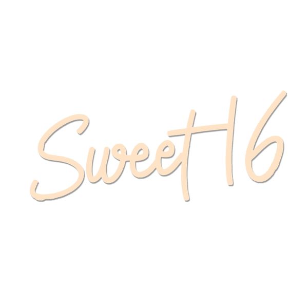 Sweet 16 Neon Sign, USB Powered with Dimmer Switch 16th Birthday Party Sign