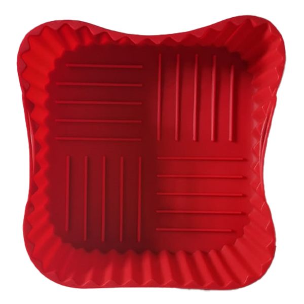 Red Silicone Air Fryer Pot