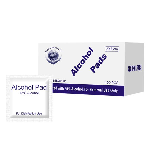 Alcohol Wipes Individually Wrapped - Prep Pads with 75% Ethy Alcohol 100Pcs