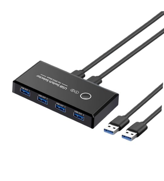 USB 3.0 Switch Selector, 2Computers Share 4USB Ports,2In 4Out For PC Laptop