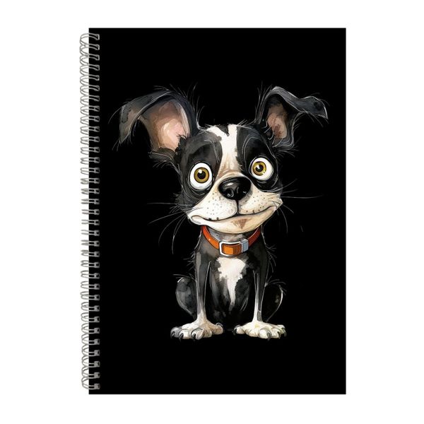 Boston Terrier A4 Notebook Spiral Lined Notepad Dog Idea 333