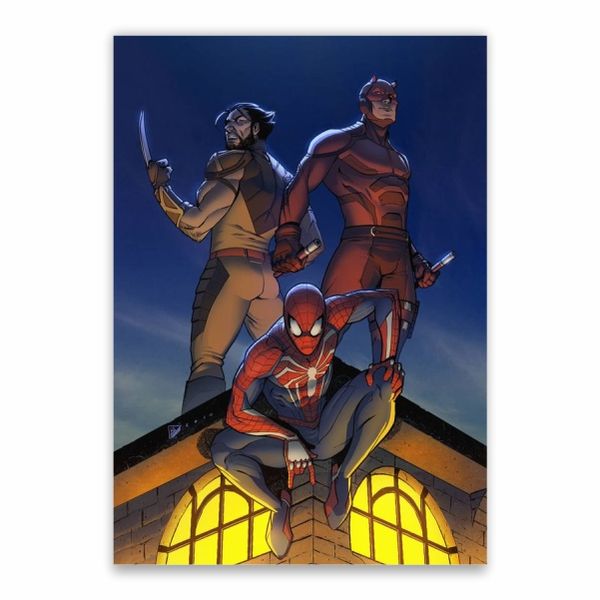 Spider-Man, Wolverine And Deadpool Poster - A1