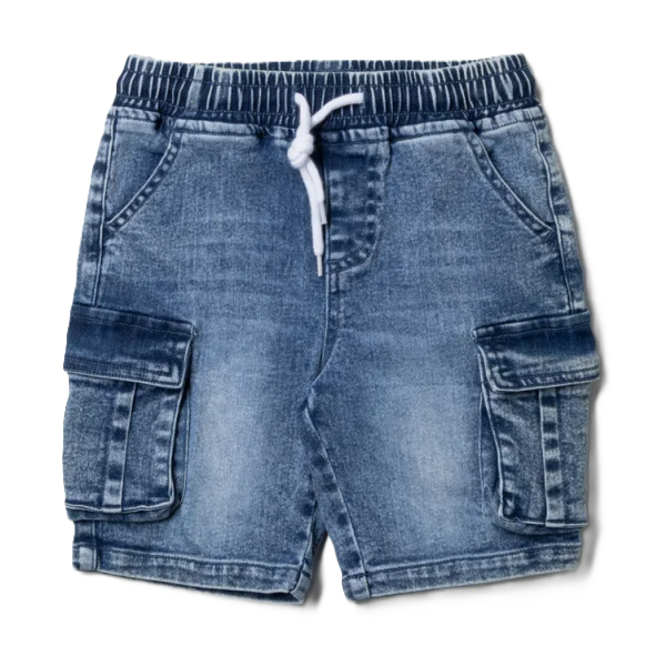 Kitro Cargo Denim Shorts Blue 3 - 4 Years
