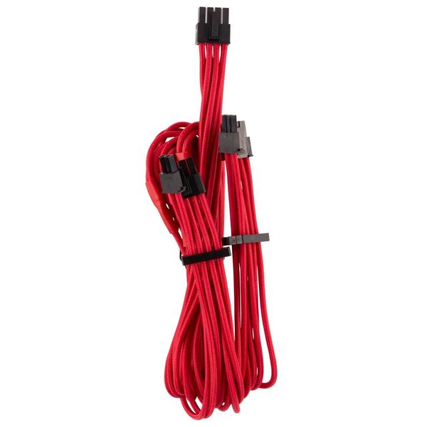 Corsair Individually Sleeved PCIe Cables Dual Connector Type 4 Gen4 - Red