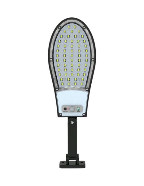 LED Solar-Powered Street Light with Motion Sensor &amp; Wall Mount - Black