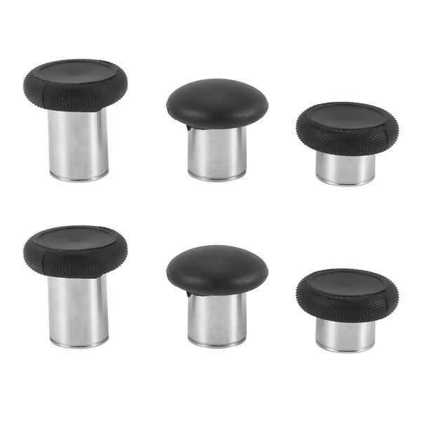 6 in 1 Swap Thumbstick Grips Replacement Parts Controller - Black