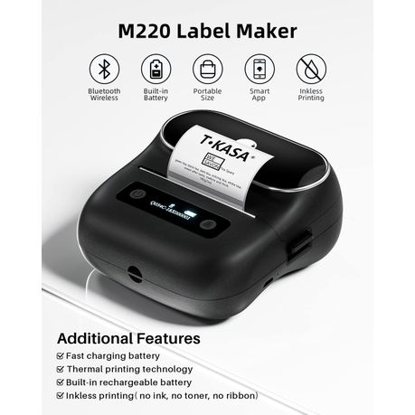 Phomemo M220 Label Maker, Upgrade 3 Inch Barcode Label Printer