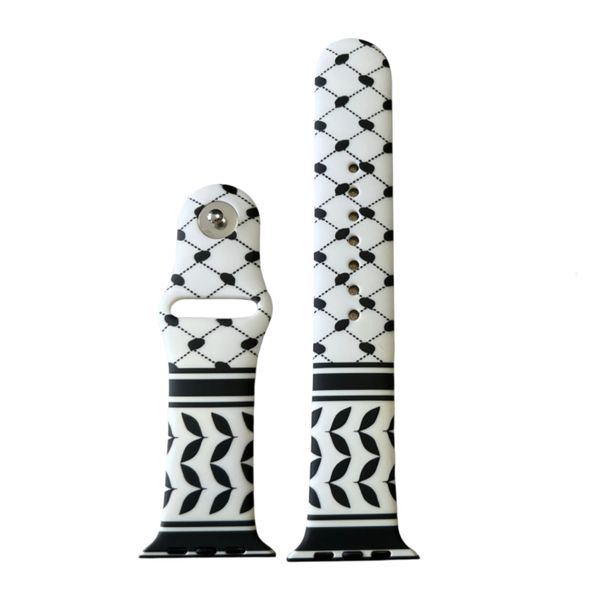 Keffiyeh Inspired 22mm Silicone Compatible With Samsung Watch Strap Band