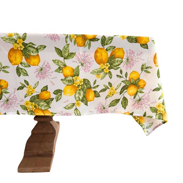 Lemon Orchard Garden Tablecloth | Easy Care | 140x240cm | Stain Resistant
