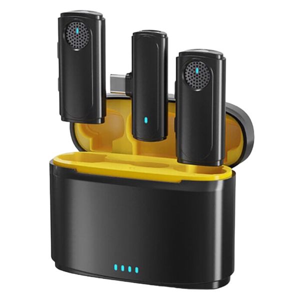 2in1 Wireless Microphone: Collar Clip Type C Mini Noise Reduction