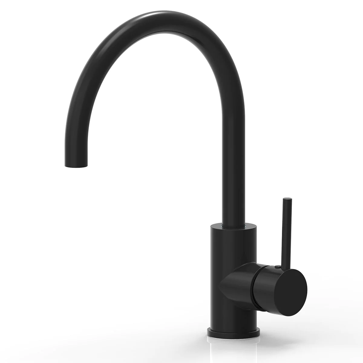 Modern Kitchen Mixer Tap with Swivel Spout - Matt Black