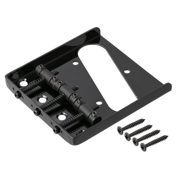 3 Saddle Ashtray Bridge for Electric Guitar (Black)