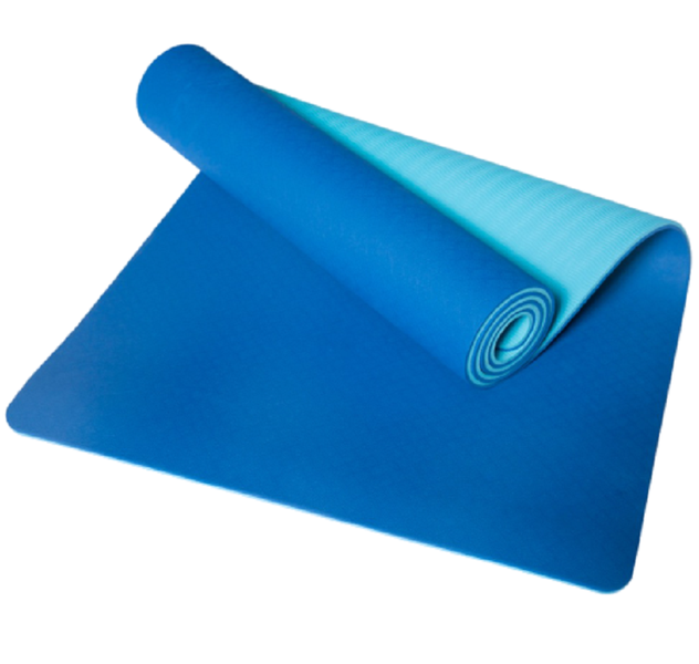 Yoga TPE Eco-Friendly 1cm Thick 2 Sided Blue Mat