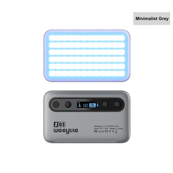 Viltrox Weeylite S05 Portable 5W RGB Pocket LED Video Light - Grey