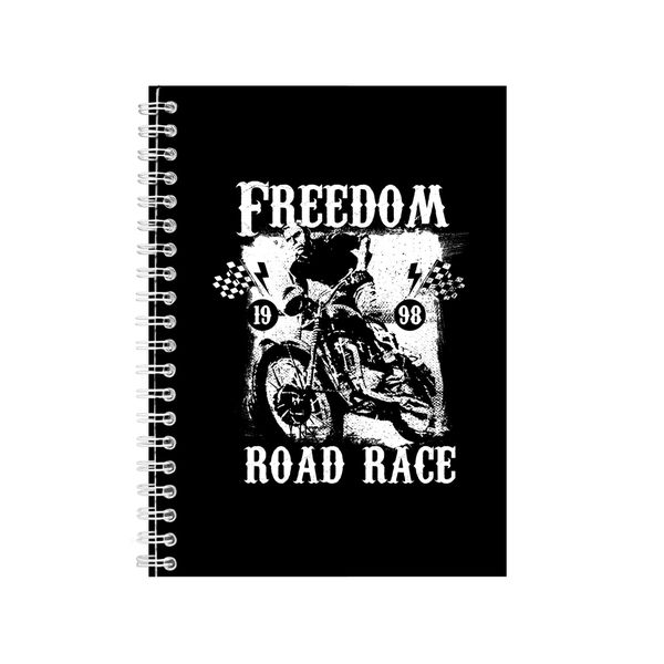 Freedom Or Death Notebook Biker Gift Idea A5 Notepad 132