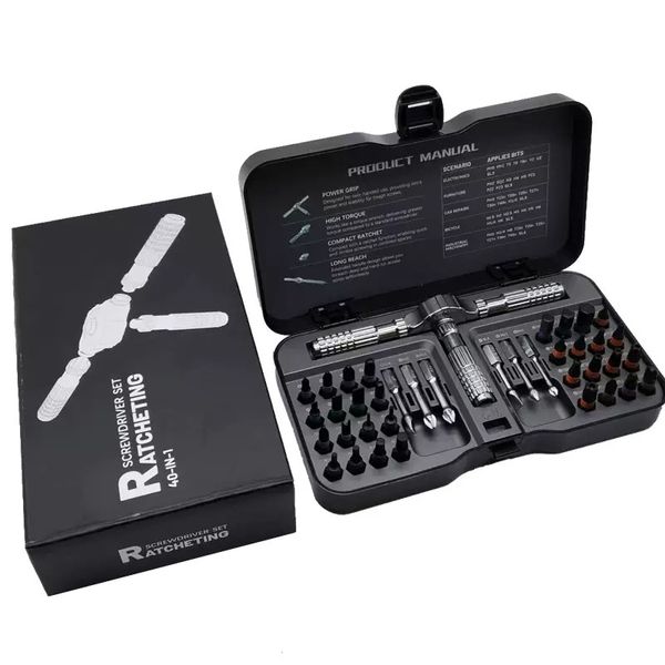 40-in-1 Ratchet Screwdriver Set - Multi-Form Home Repair Tool Kit