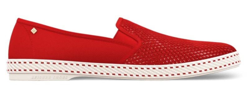 Rivieras Classic Canvas &amp; Mesh Slip On Red