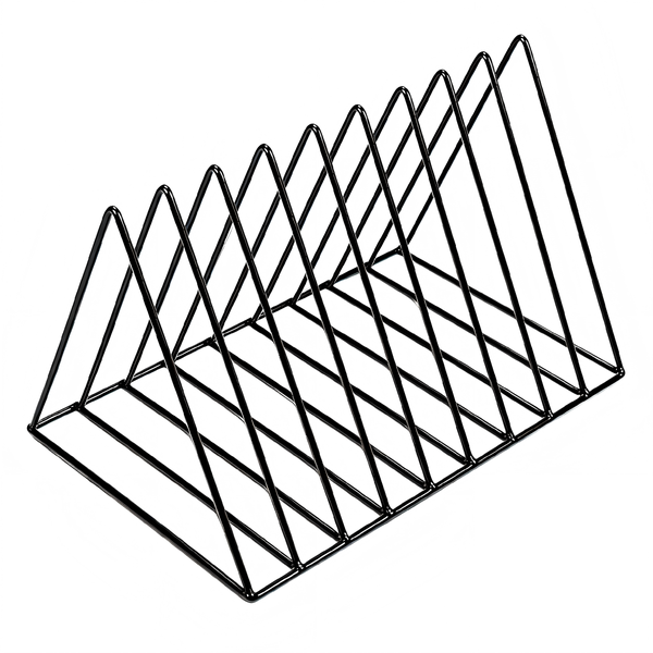 9 Slot Triangular Desktop Book File Storage Rack