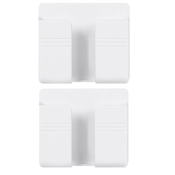 Smart Wall Mount Phone Charging Stand Holder &amp; Remote Storage Organiser