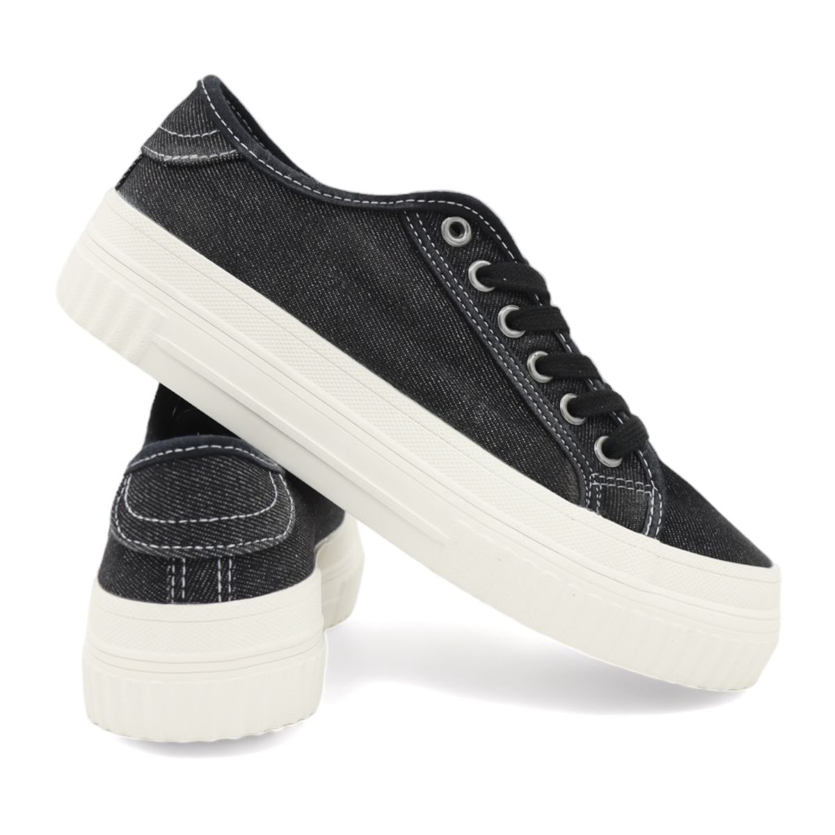 denim platform shoes