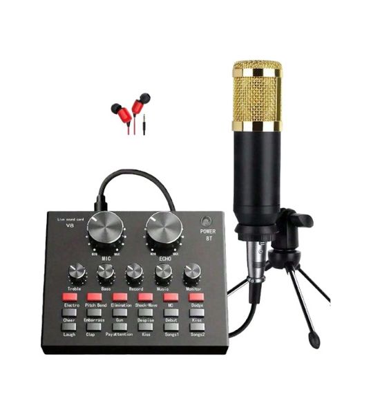 BN800 - Professional Streaming Microphone With Integrated Mixer - Black