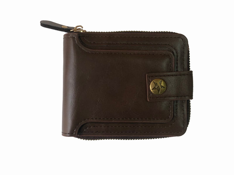 Men's Multi-Functional Zip Wallet: Holds Cards, Coins &amp; Cash