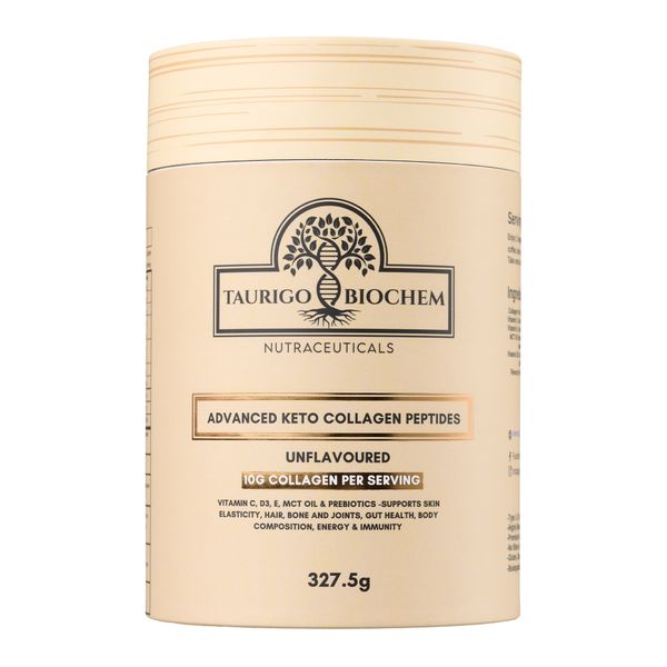 Taurigo BioChem Collagen Peptides - Unflav.| MCT, Fibersol, Vit C, D3 &amp; E