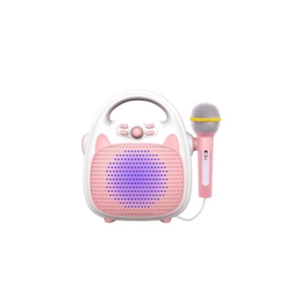 Bluetooth Kids Portable Karaoke Machine Speaker with Microphone Pink