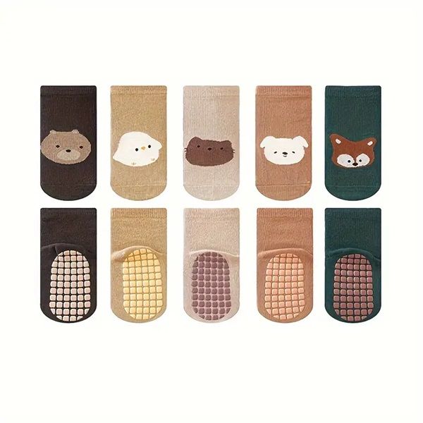 5-Pack Animal-Themed Kids Socks