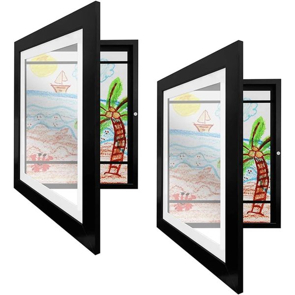 2 Pack Picture Frame Kids Artwork Frame for Storage Children's Drawings A4