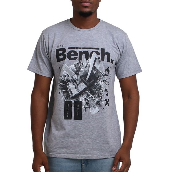 Bench-Mens-Fontaine Ss T-Shirt-Grey Marl