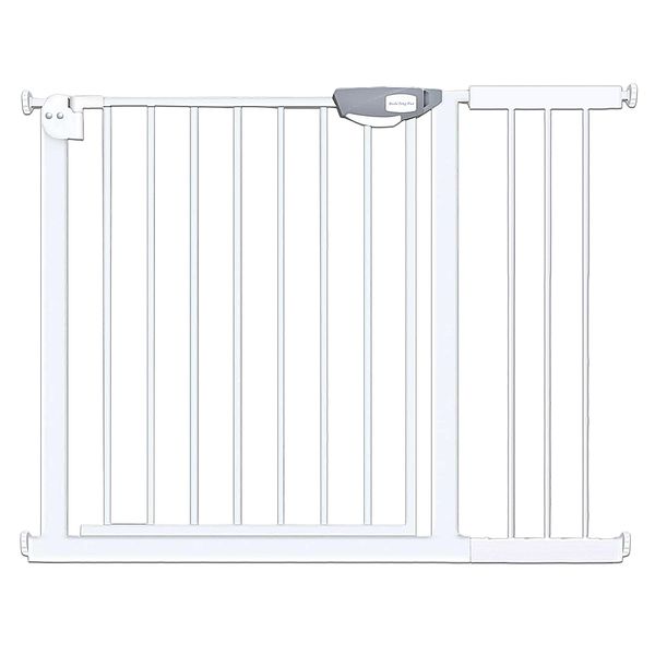 Easy Install Mounted Pet Gates indoor Easy Walk Wide Safety Gate, White