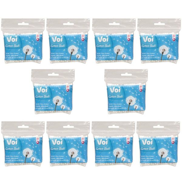Voi Cotton Earbuds 100 Piece in Zipbag