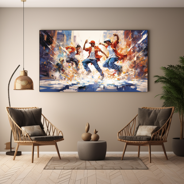 Canvas Wall Art -City Rhythms Graffiti - BK0194