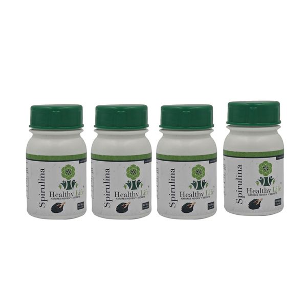 Healthy Life Spirulina Capsules 500mg - 60's x 4