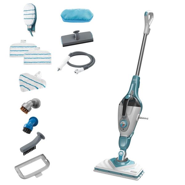 Black &amp; Decker 1600W 2in1 Steam-Mop with Delta Head, SteaMitt and 12 accessories