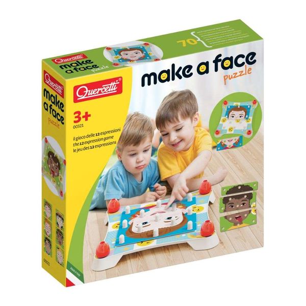 Quercetti - Make a Face Puzzle for Kids - Creative Expression Learning Toy