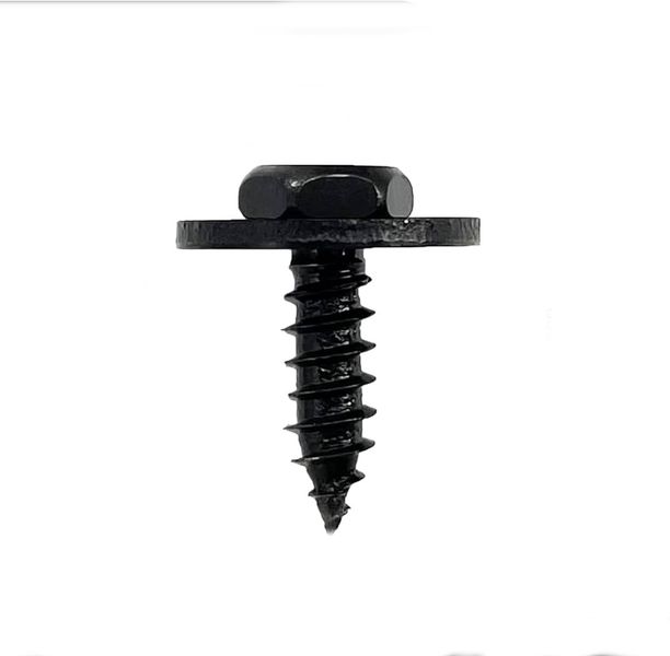 Black Universal Car Auto Self-Tapping 8mm Screws Hex Washer Head